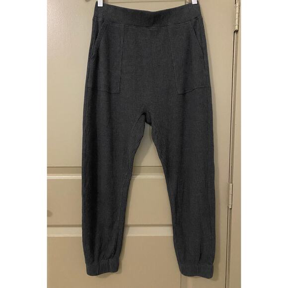 Lunya Restore Thermal Draped Jogger Medium Gray Waffle Knit Lounge Pants Comfort - Picture 14 of 16